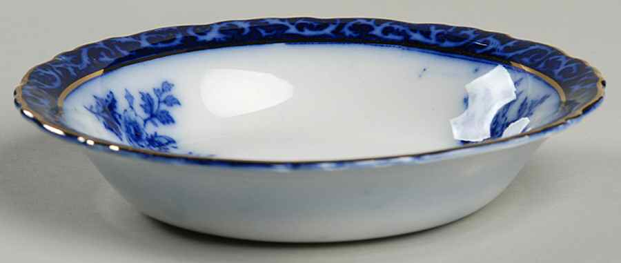 Touraine (Flow Blue) Fruit/Dessert (Sauce) Bowl by Henry Alcock-1