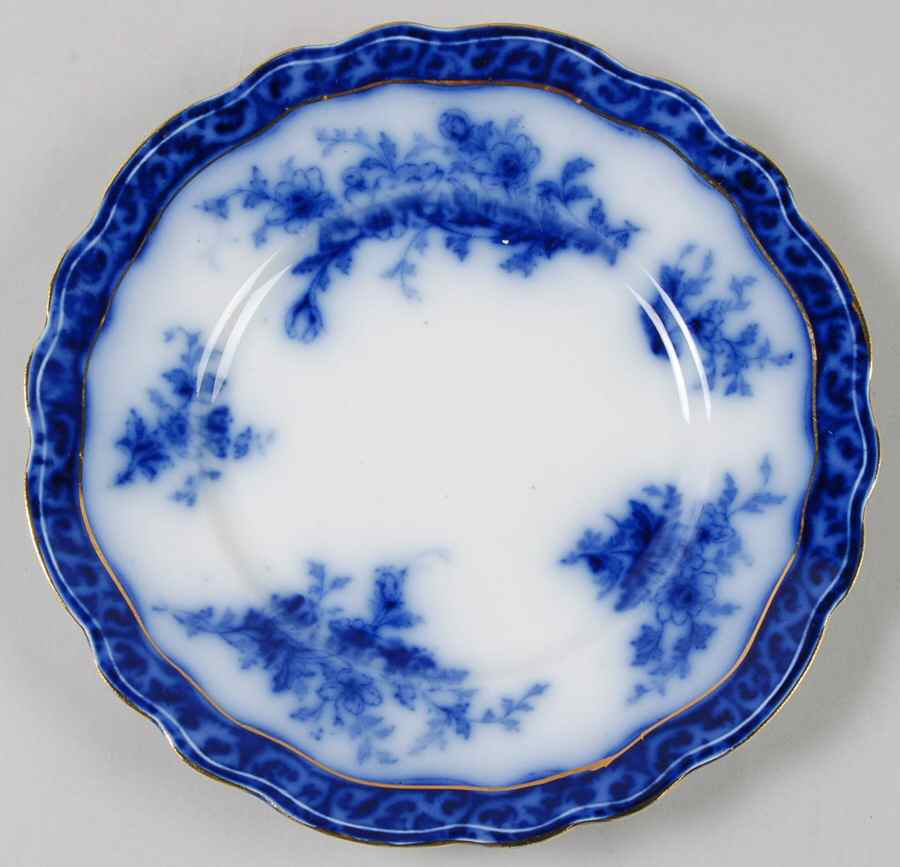 Touraine (Flow Blue) Salad Plate by Henry Alcock-1