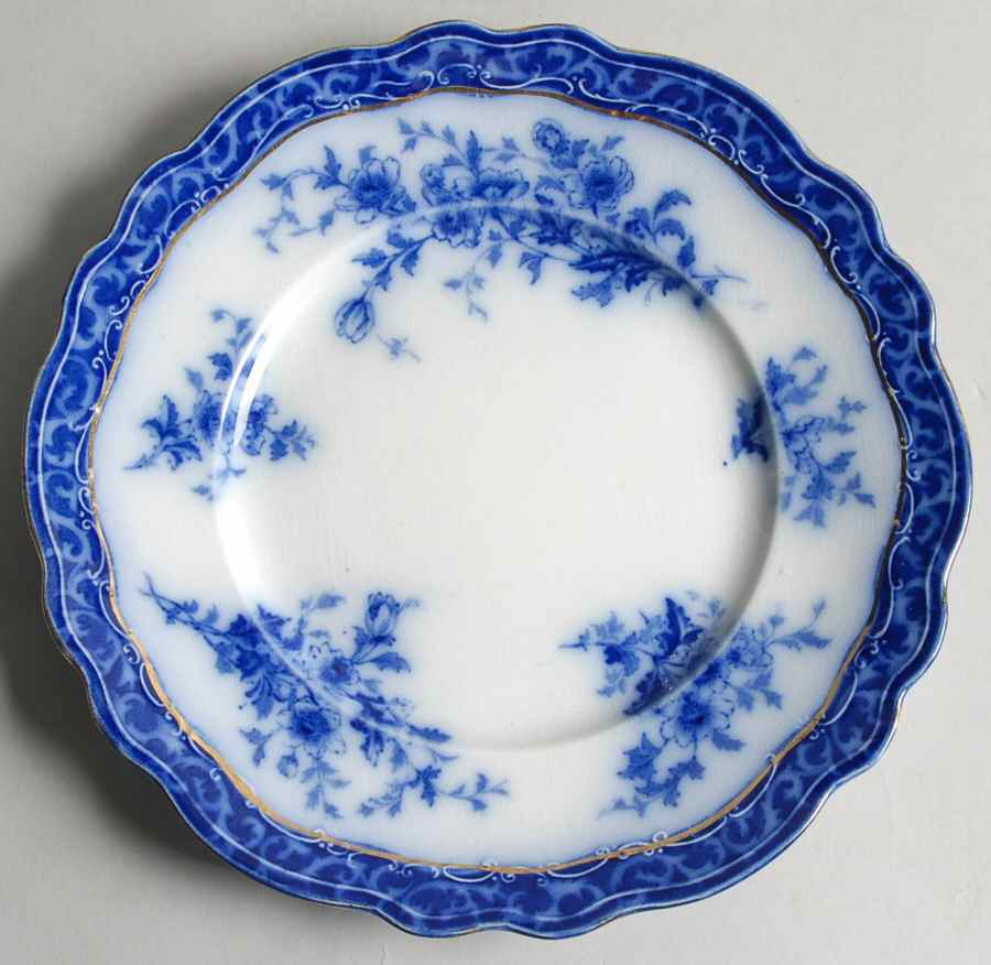 Touraine (Flow Blue) Luncheon Plate by Henry Alcock-1