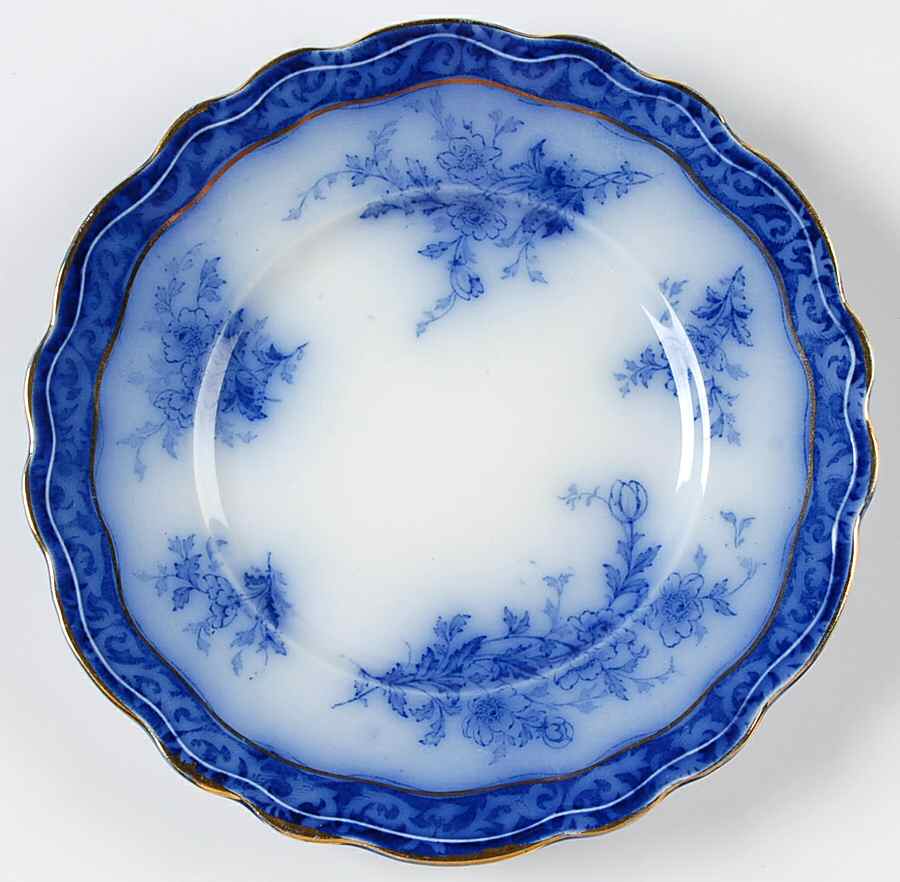 Touraine (Flow Blue) Bread & Butter Plate by Henry Alcock-1