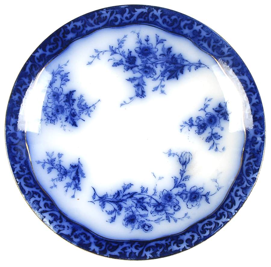 Touraine (Flow Blue) Cookie Plate by Henry Alcock-1