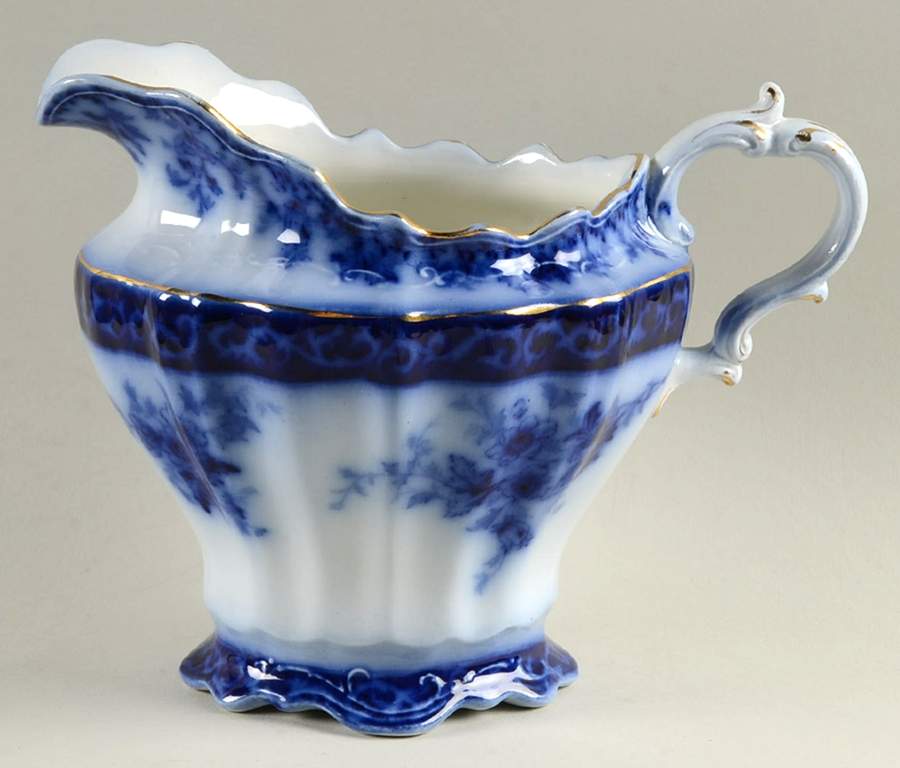 Touraine (Flow Blue) 32 Oz Pitcher by Henry Alcock-1