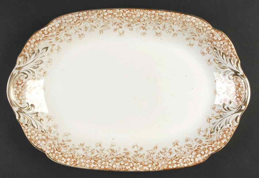 Utopian Brown 14" Oval Serving Platter by Henry Alcock-1