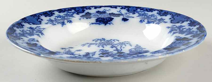 Scinde (Flow Blue) 10" Round Vegetable Bowl by Samuel Alcock-1