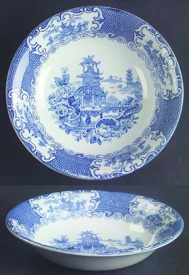 Chinese Blue (No Trim) Rim Cereal Bowl by Allerton's-1