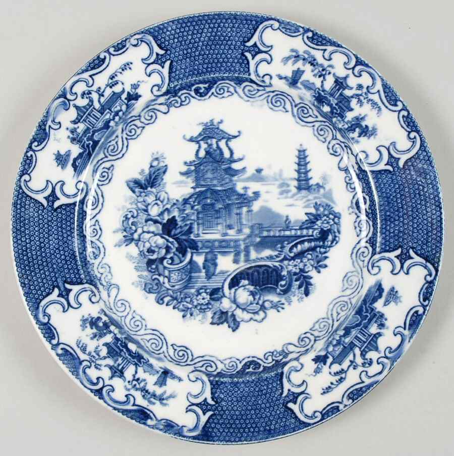 Chinese Blue (No Trim) Luncheon Plate by Allerton's-1
