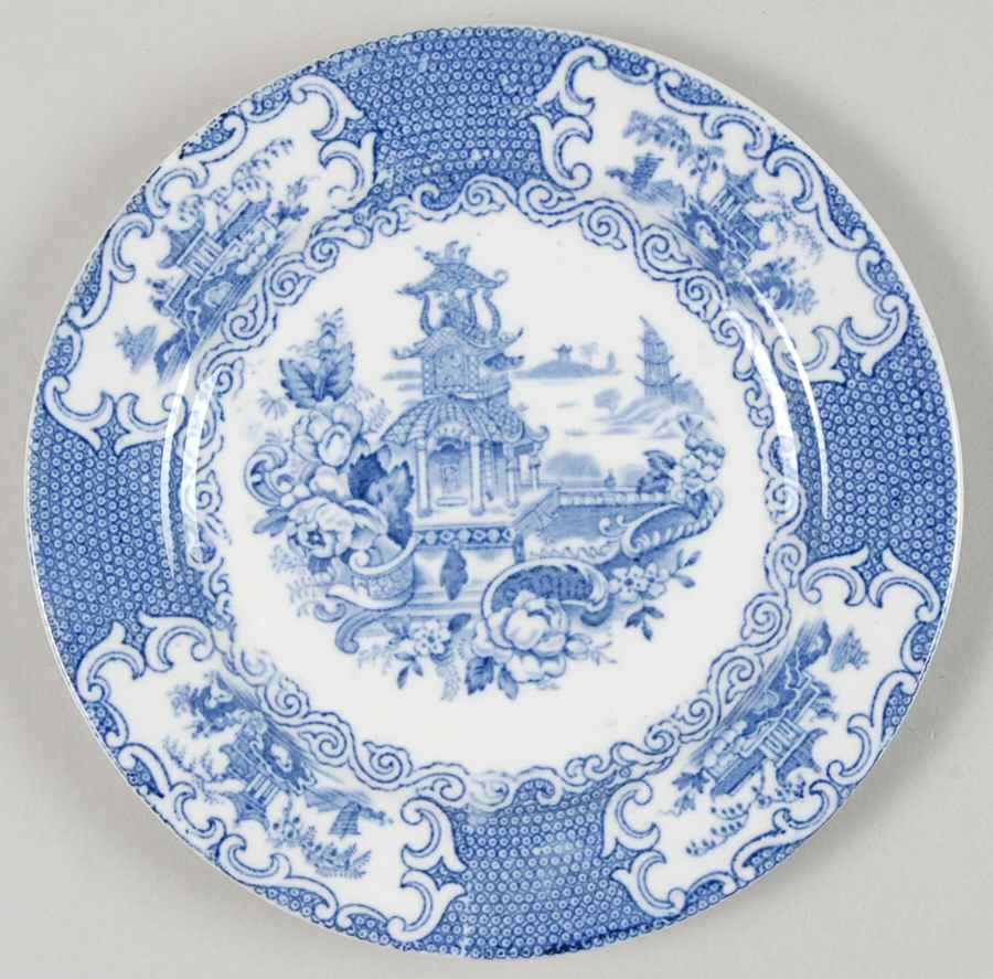 Chinese Blue (No Trim) Bread & Butter Plate by Allerton's-1