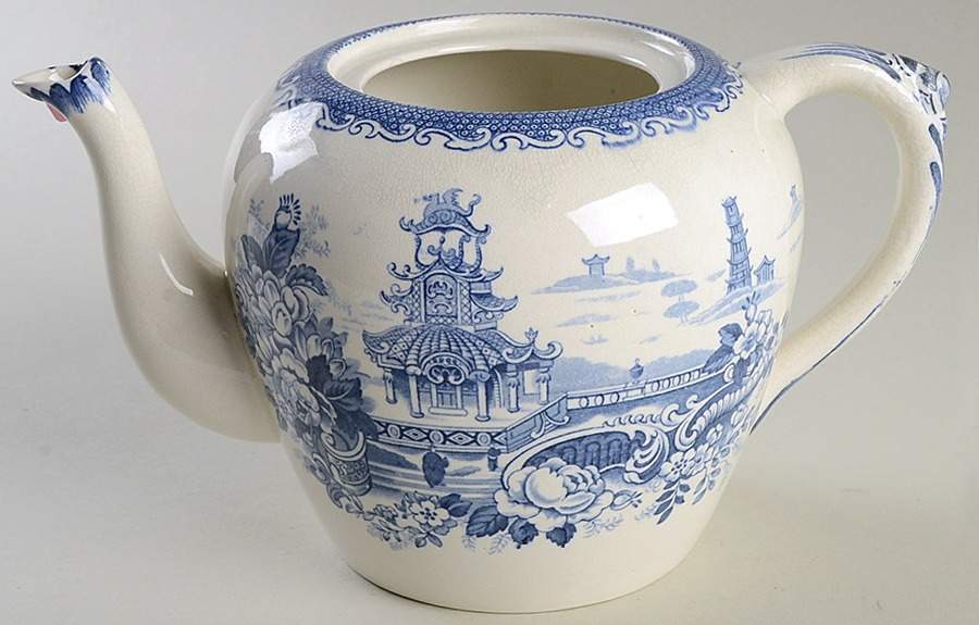Chinese Blue (No Trim) Teapot No Lid by Allerton's-1