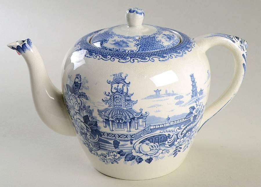 Chinese Blue (No Trim) Teapot & Lid by Allerton's-1