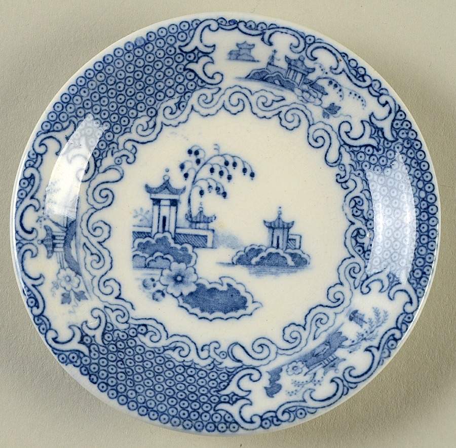 Chinese Blue (No Trim) Butter Pat by Allerton's-1