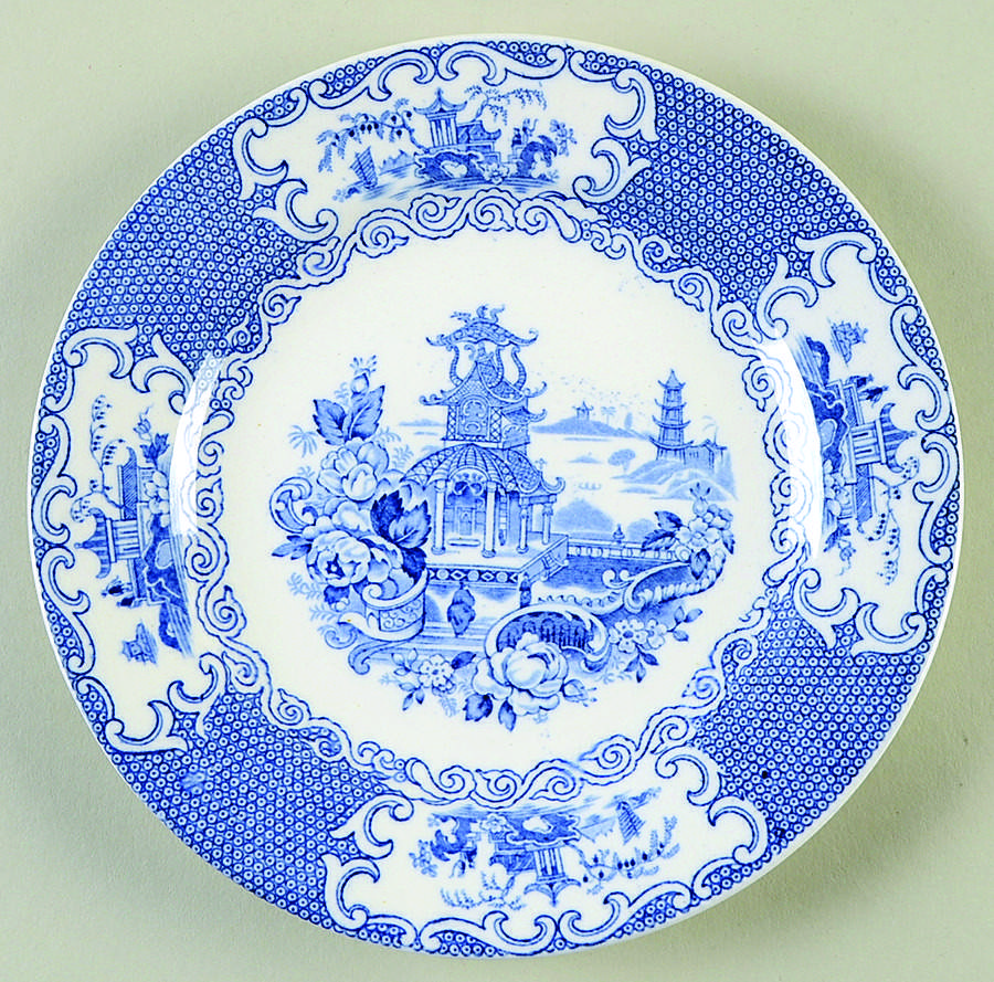 Chinese Blue (No Trim) Bread & Butter Plate by Allerton's-1