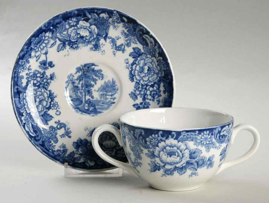 Kenilworth Flat Bouillon Cup & Saucer by Allerton's-1