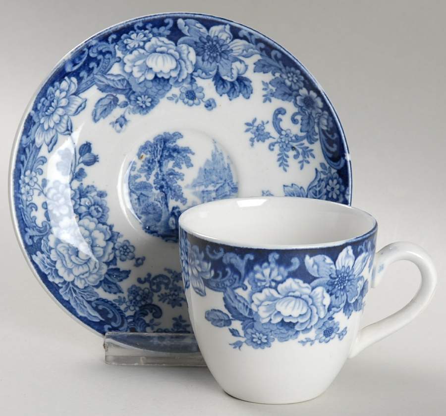 Kenilworth Flat Demitasse Cup & Saucer Set by Allerton's-1