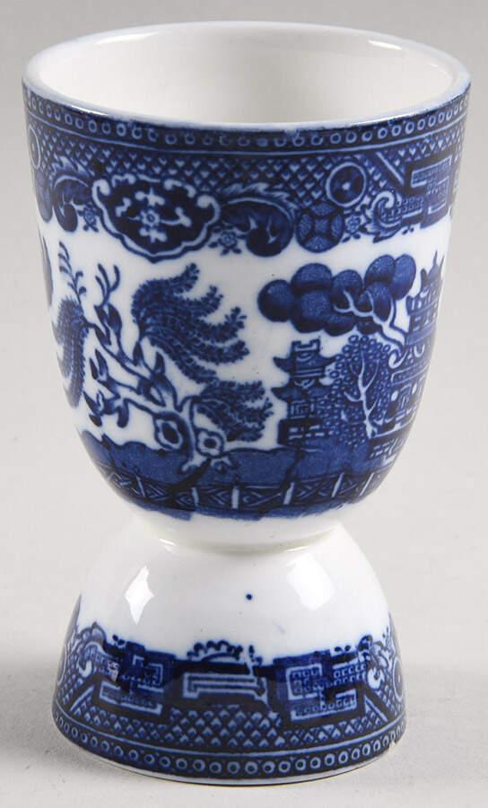 Willow Blue (Smooth) Double Egg Cup by Allerton's-1