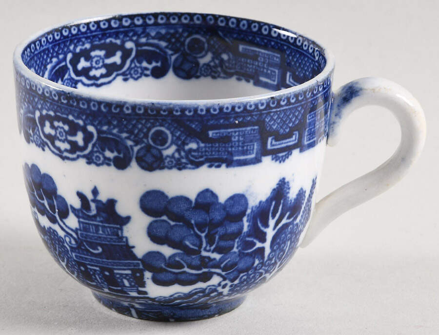 Willow Blue (Smooth) Flat Demitasse Cup by Allerton's-1