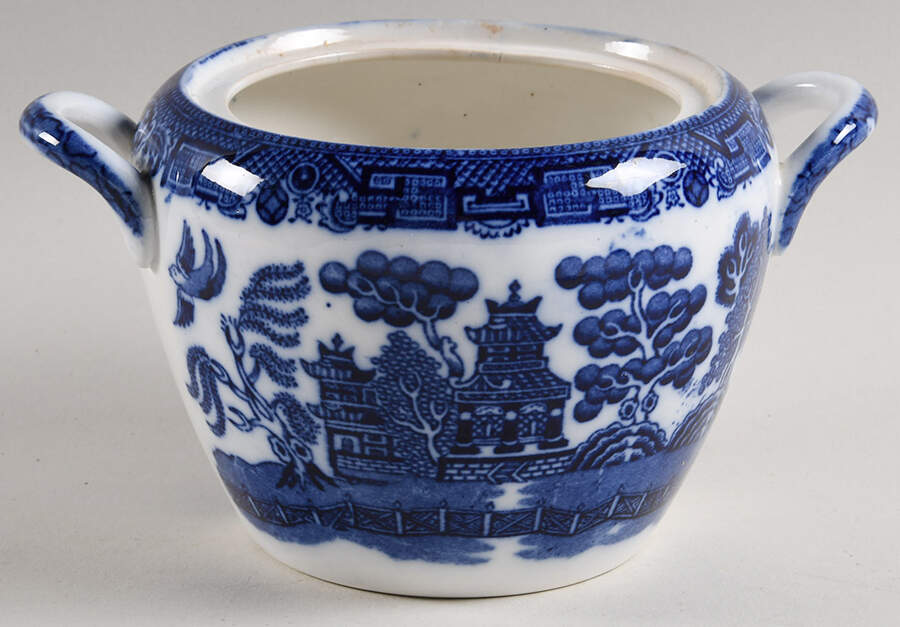 Willow Blue (Smooth) Sugar Bowl No Lid by Allerton's-1