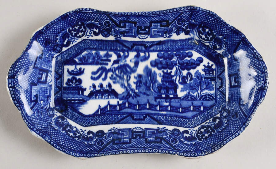 Willow Blue (Smooth) Relish/Gravy Underplate by Allerton's-1