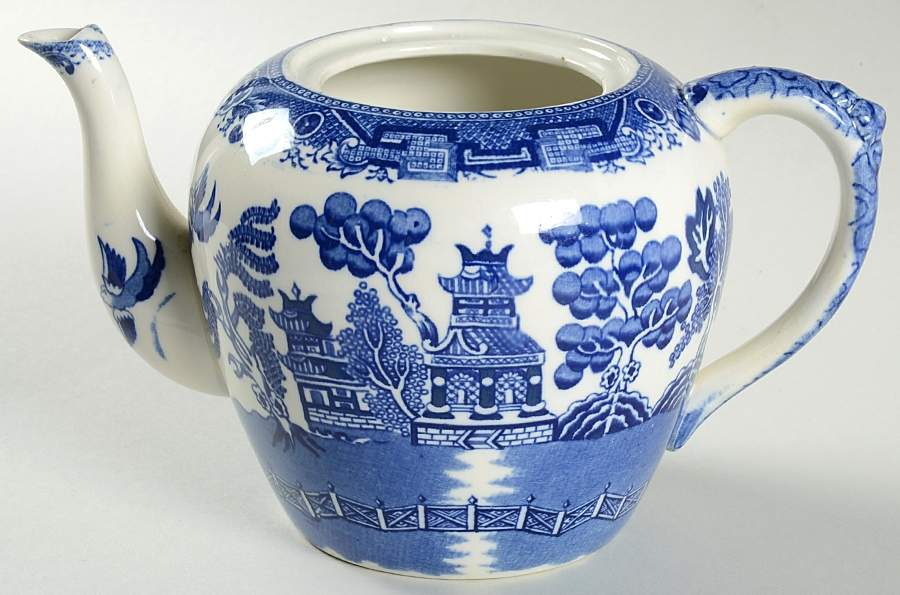 Willow Blue (Smooth) Teapot No Lid by Allerton's-1