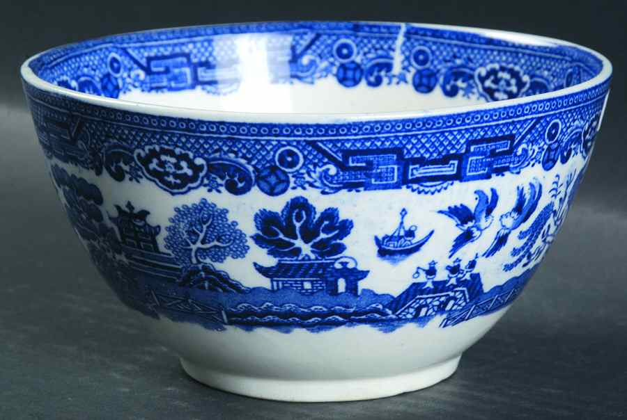 Willow Blue (Smooth) Cranberry Bowl by Allerton's-1
