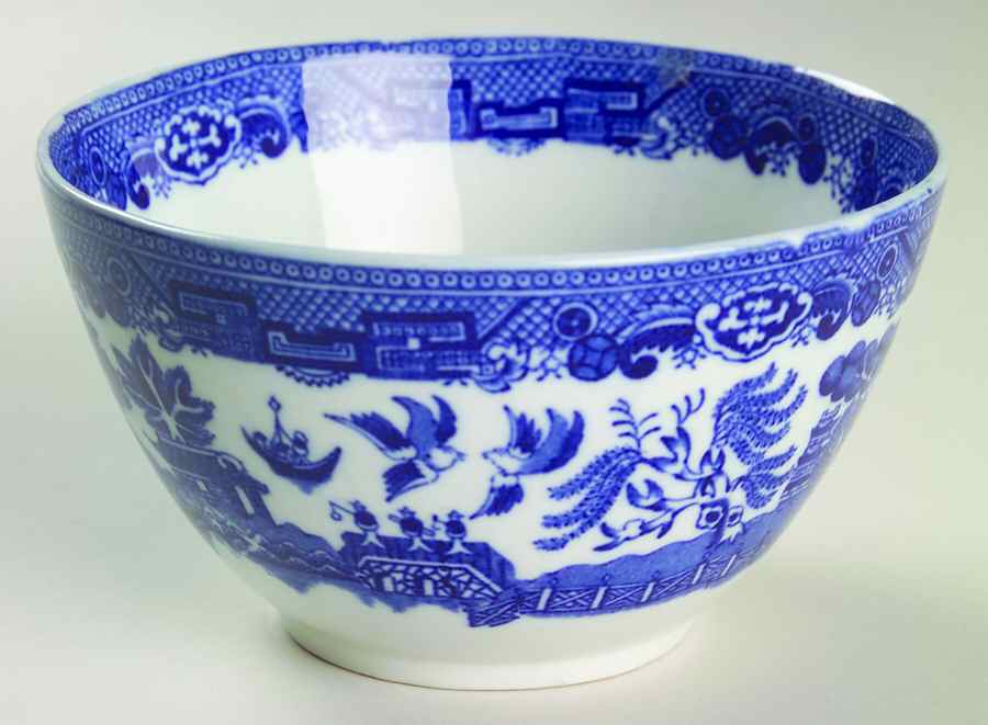 Willow Blue (Smooth) Cranberry Bowl by Allerton's-1