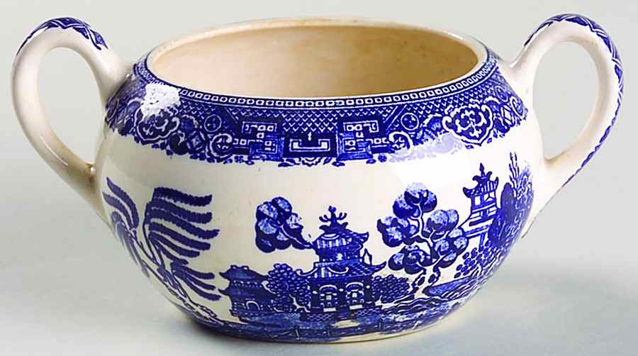 Willow Blue (Smooth) Sugar Bowl No Lid by Allerton's-1