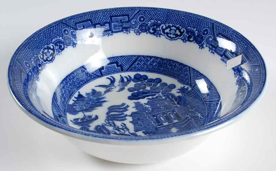 Willow Blue (Smooth) 8" Round Vegetable Bowl by Allerton's-1