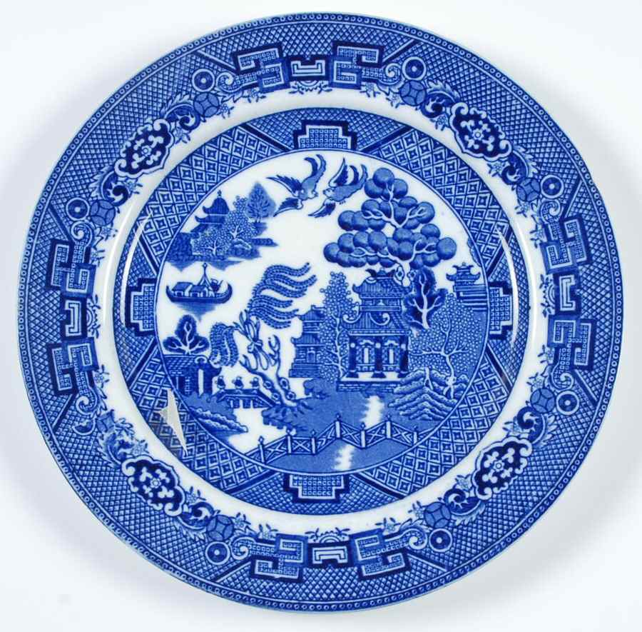 Willow Blue (Smooth) Luncheon Plate by Allerton's-1