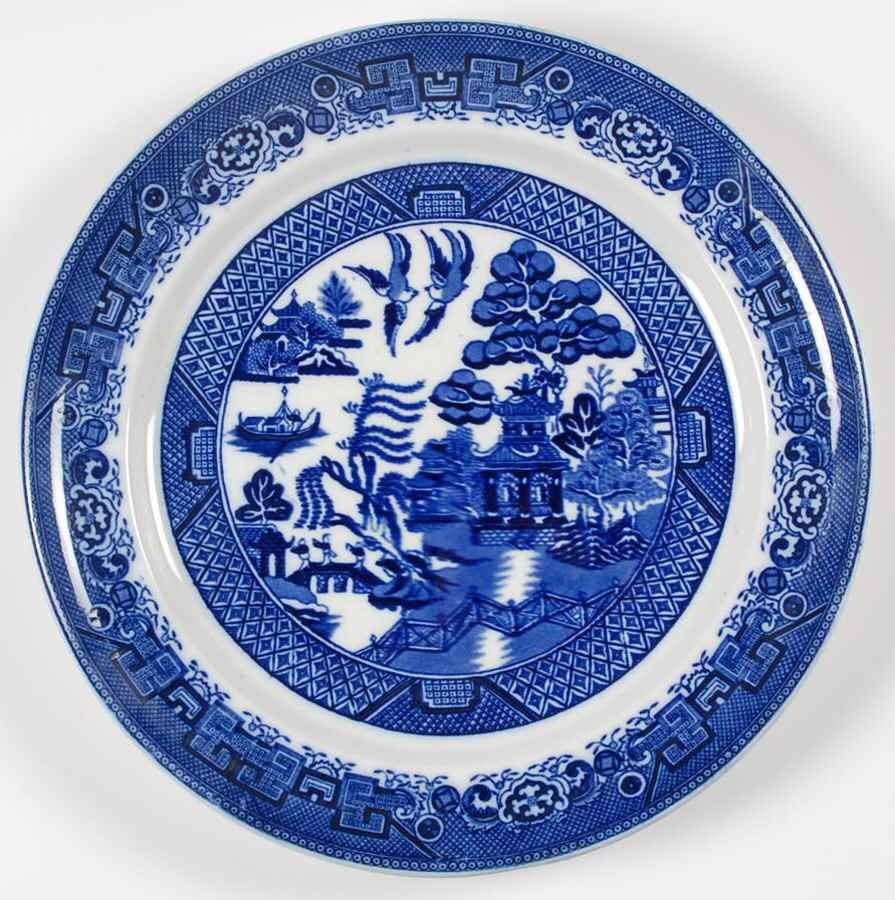 Willow Blue (Smooth) 12" Chop Plate (Round Platter) by Allerton's-1