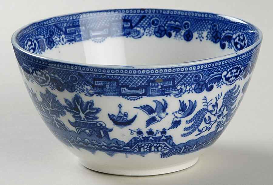 Willow Blue (Smooth) Cranberry Bowl by Allerton's-1