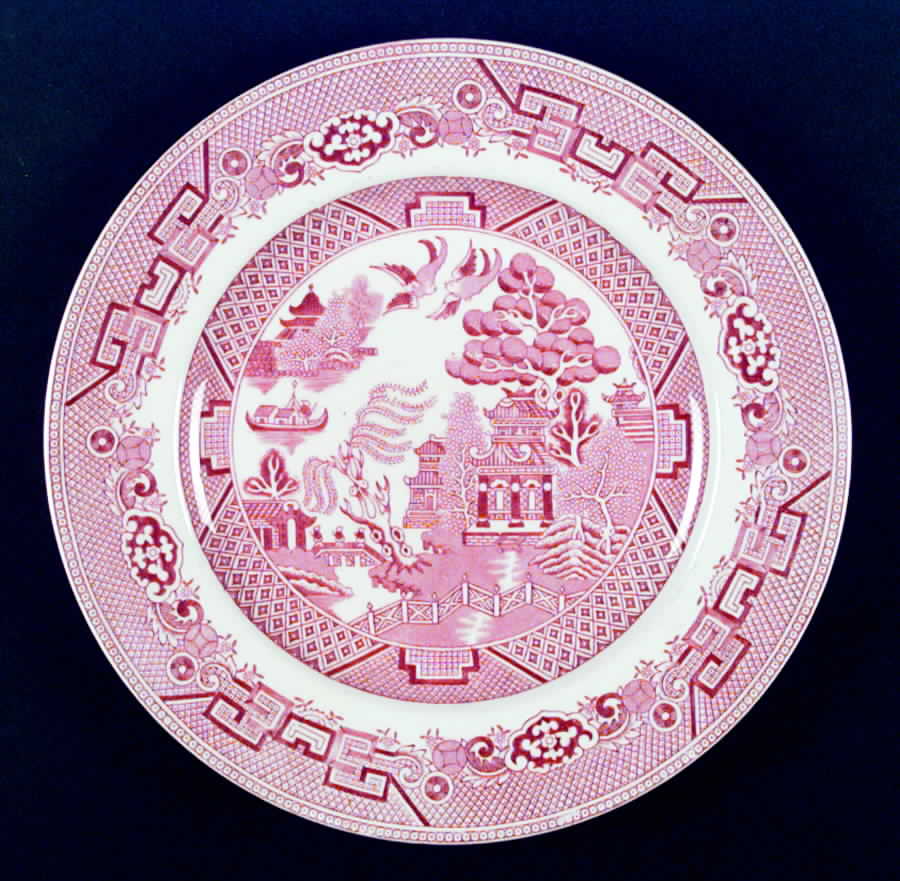 Willow Pink (White Background) Dinner Plate by Allerton's-1