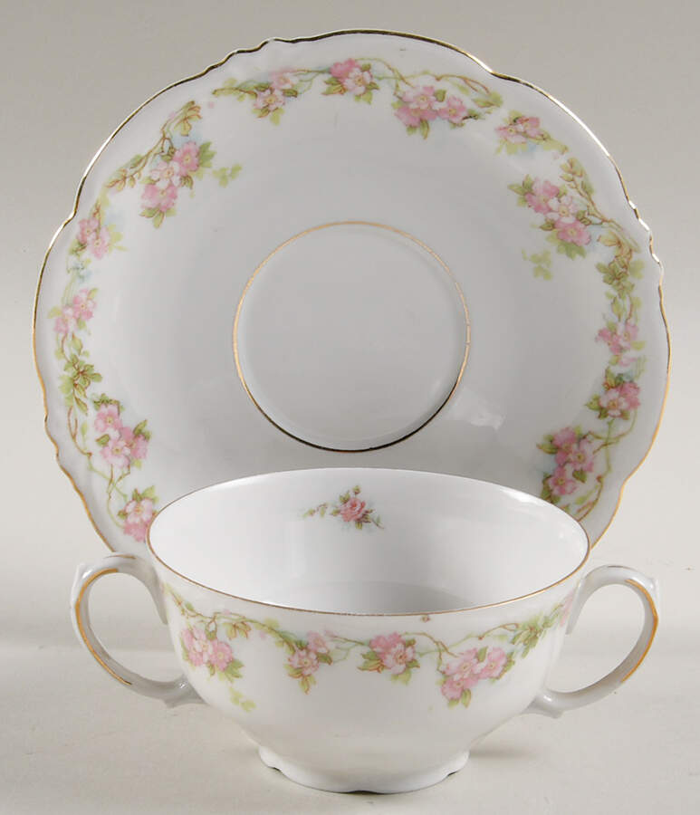 ALT27 Footed Bouillon Cup & Saucer by Altrohlau-1