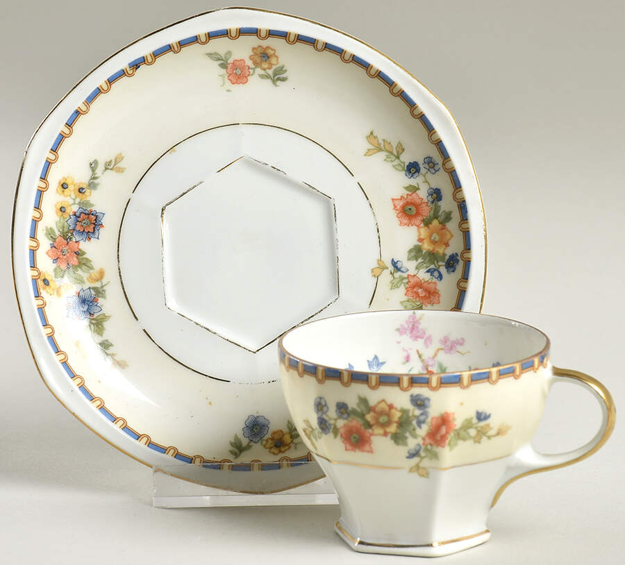 Jardiniere Footed Demitasse Cup & Saucer Set by Altrohlau-1