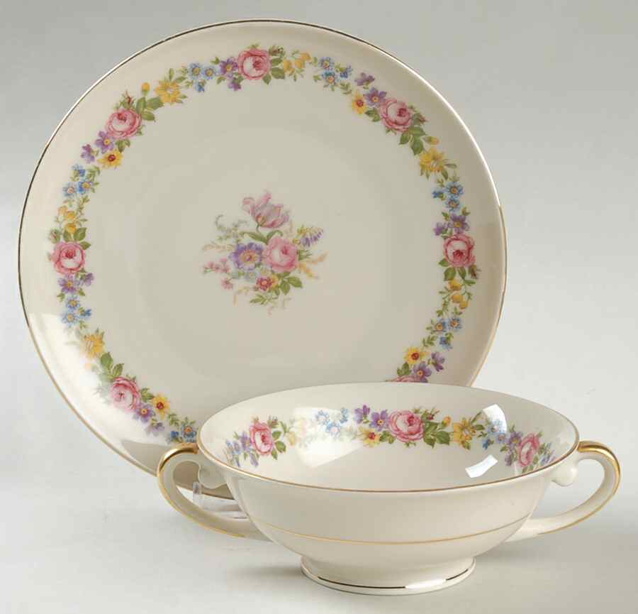 ALT70 Footed Cream Soup Bowl & Saucer Set by Altrohlau-1