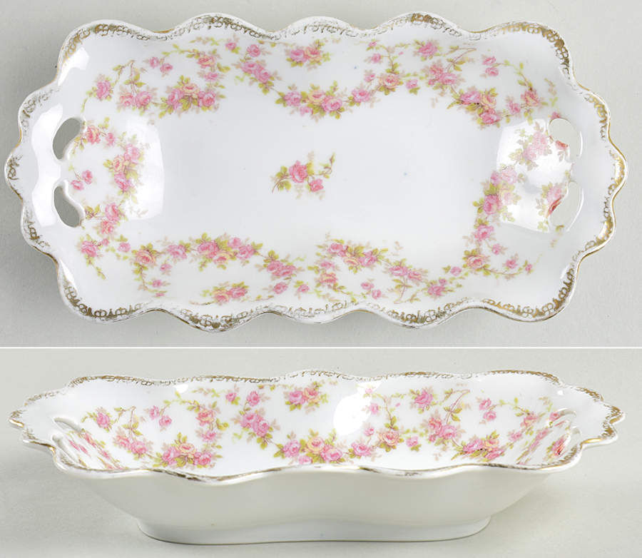 Bridal Rose (Scalloped, Gold Edge) Bon Bon by Altrohlau-1