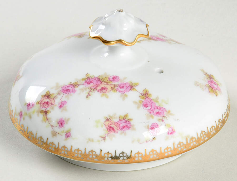 Bridal Rose (Scalloped, Gold Edge) Lid for Teapot by Altrohlau-1