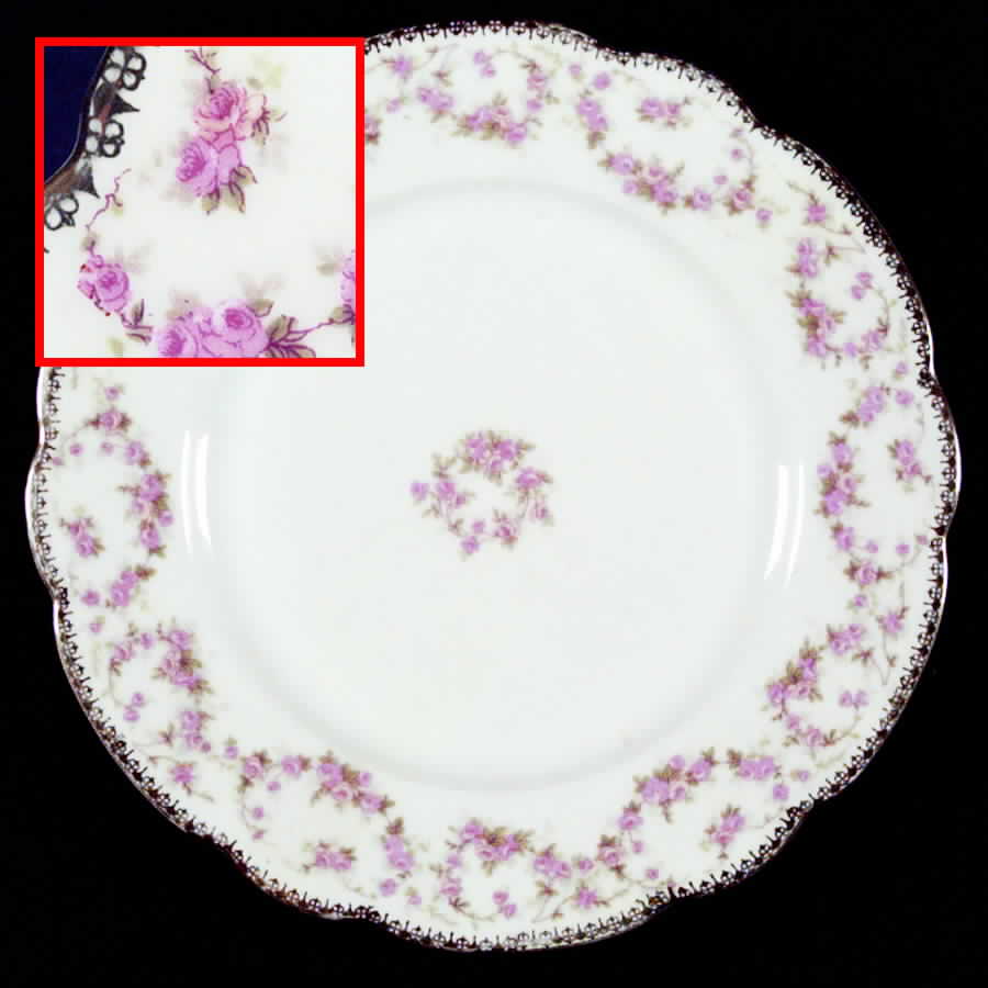 Bridal Rose (Scalloped, Gold Edge) Dinner Plate by Altrohlau-1