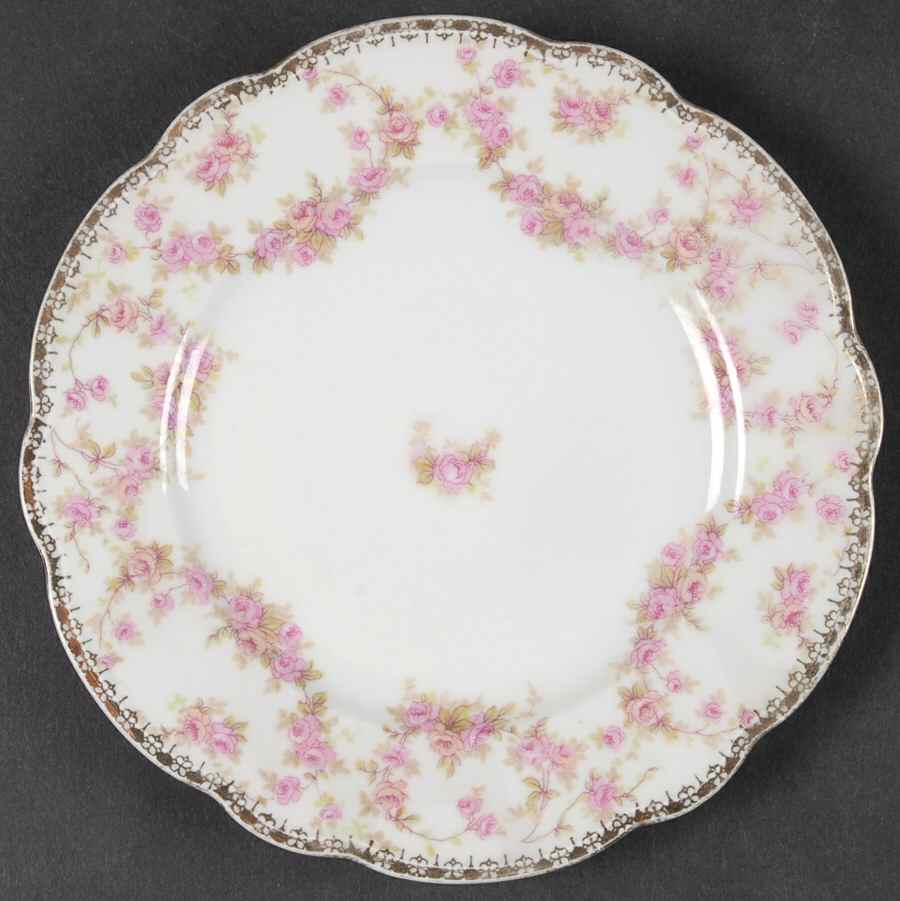 Bridal Rose (Scalloped, Gold Edge) Bread & Butter Plate by Altrohlau-1