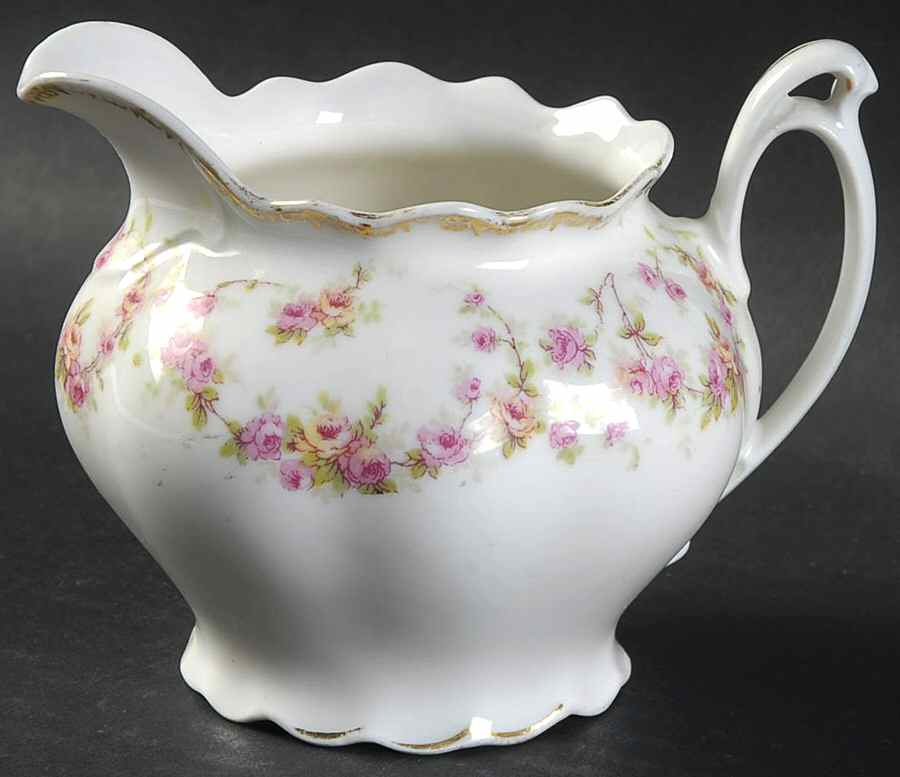 Bridal Rose (Scalloped, Gold Edge) Creamer by Altrohlau-1