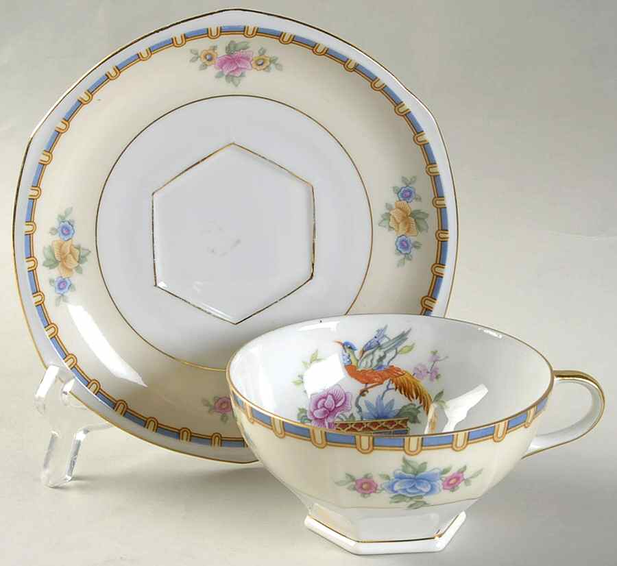 Cellini Footed Cup & Saucer Set by Altrohlau-1