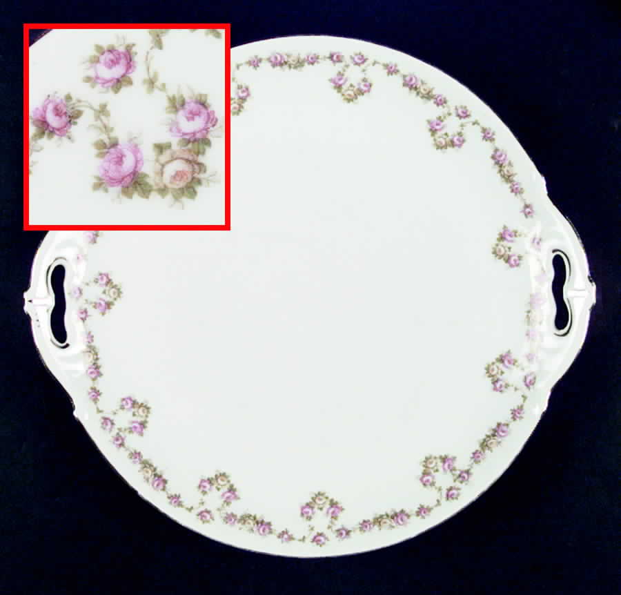 Fairy Rose Handled Cake Plate by Altrohlau-1