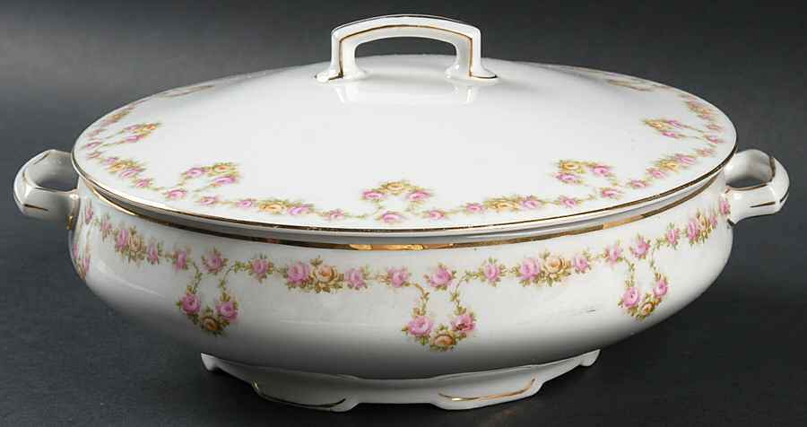 Fairy Rose Round Covered Vegetable by Altrohlau-1