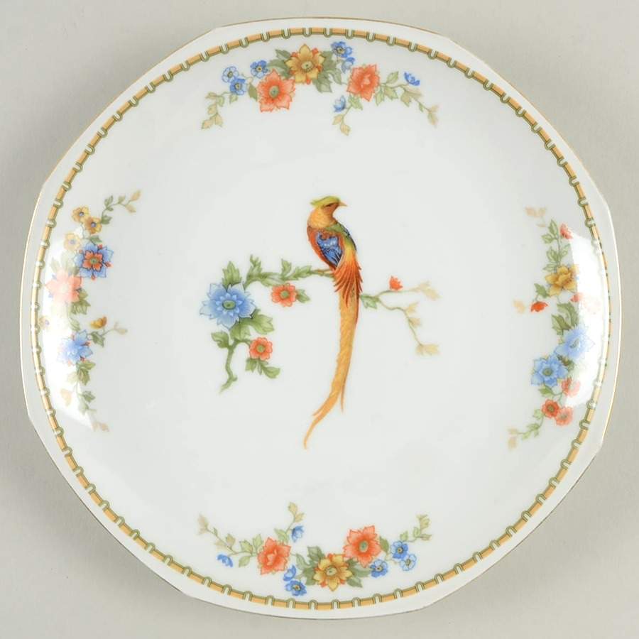 Golden Pheasant (Octagonal) Coupe Luncheon Plate by Altrohlau-1