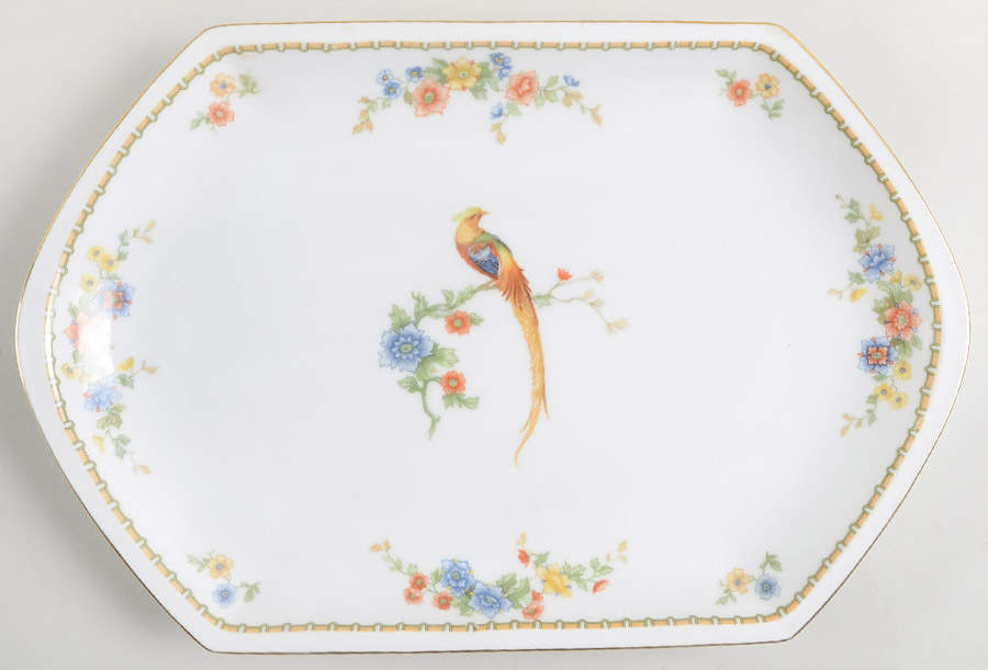 Golden Pheasant (Octagonal) 13" Oval Serving Platter by Altrohlau-1