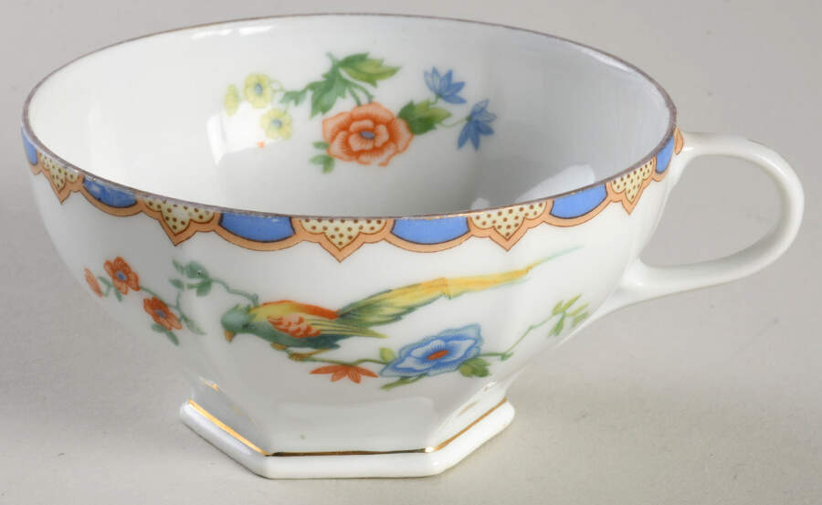 Golden Pheasant (Octagonal) Footed Cup by Altrohlau-1