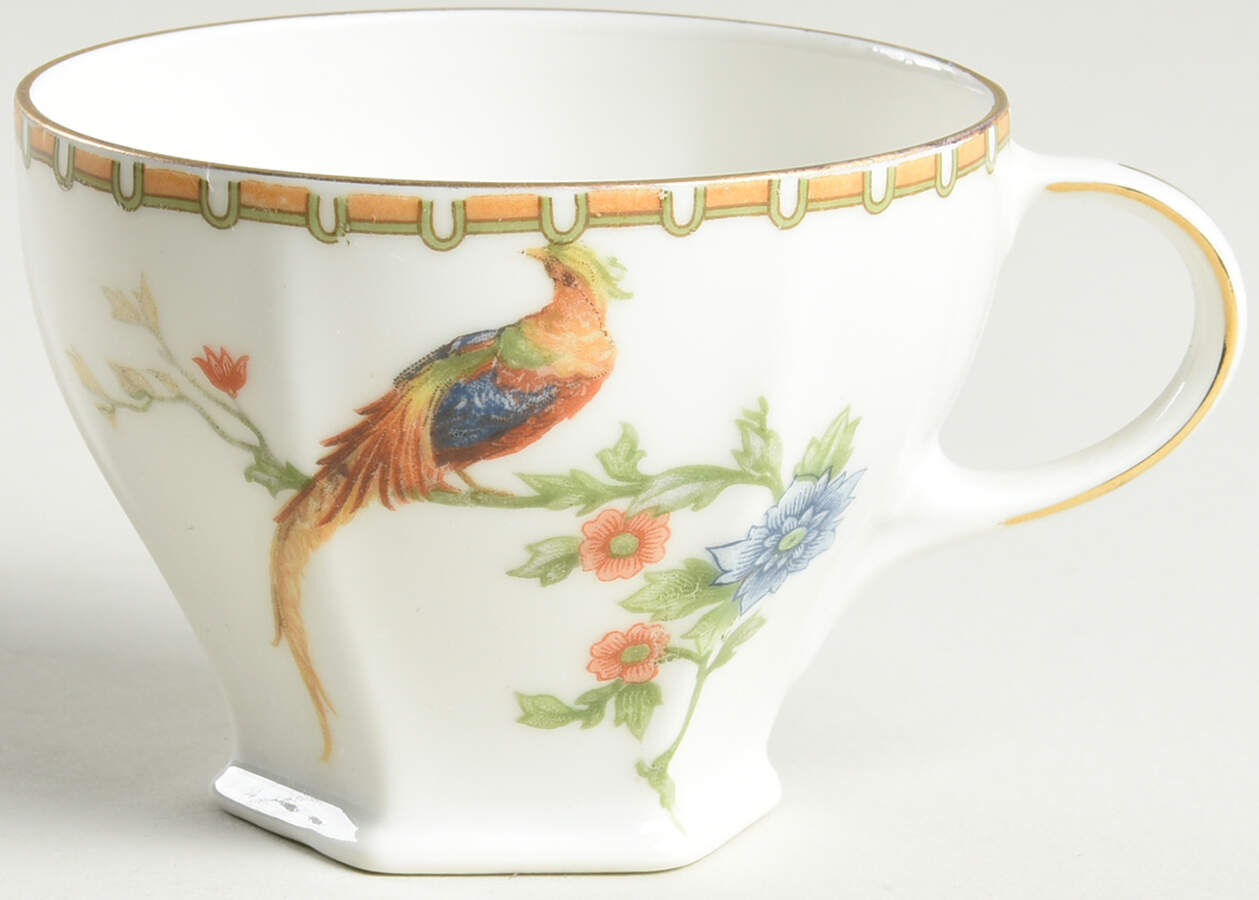 Golden Pheasant (Octagonal) Footed Demitasse Cup by Altrohlau-1