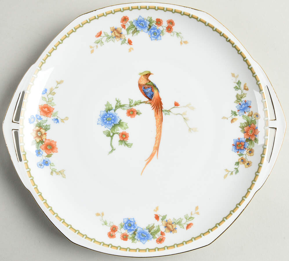 Golden Pheasant (Octagonal) Handled Cake Plate by Altrohlau-1