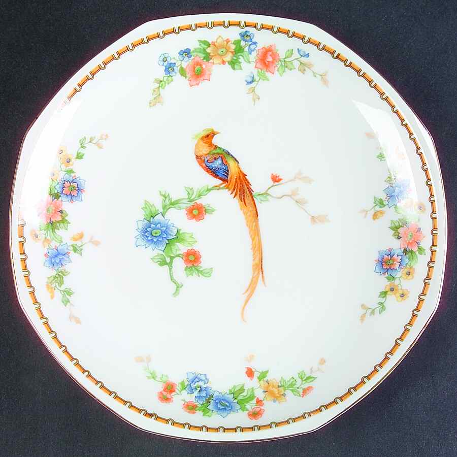 Golden Pheasant (Octagonal) Coupe Salad Plate by Altrohlau-1