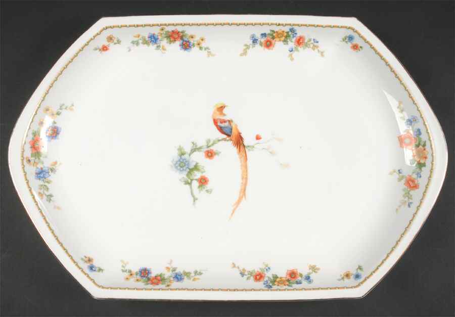 Golden Pheasant (Octagonal) 16" Oval Serving Platter by Altrohlau-1