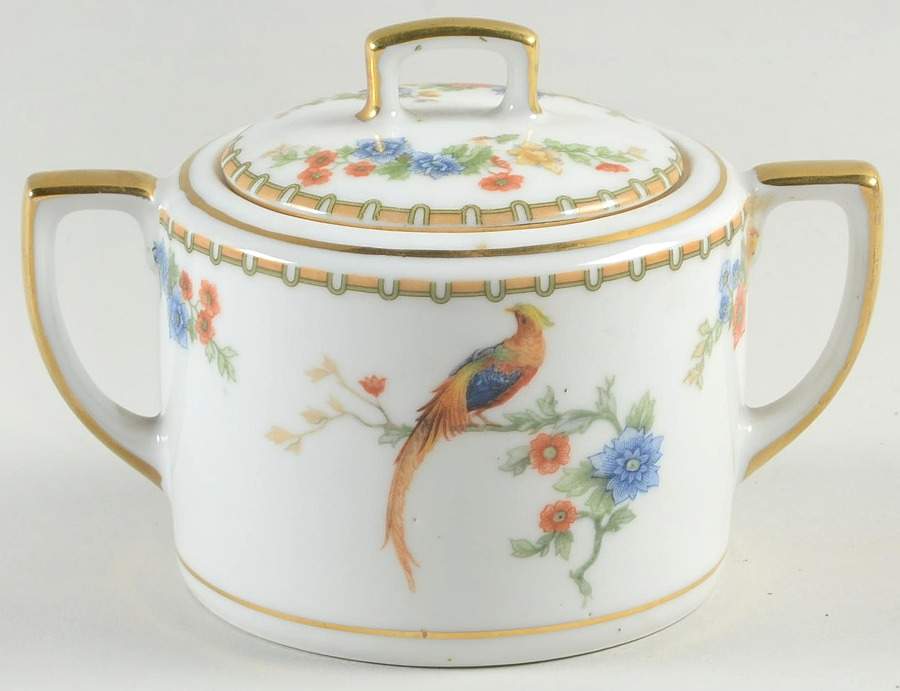 Golden Pheasant (Octagonal) Sugar Bowl & Lid by Altrohlau-1