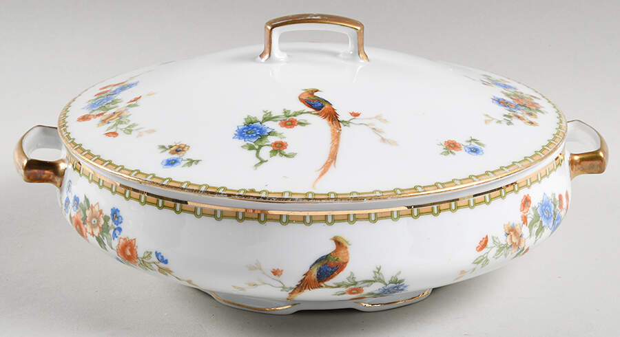 Golden Pheasant (Round) Round Covered Vegetable by Altrohlau-1